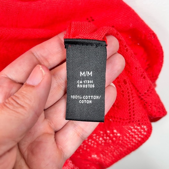 Buffalo cotton camisole top, M, coral, lace pattern Delicate Feminine Pretty - Picture 11 of 11